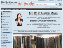 Tablet Screenshot of 1001arearugs.com